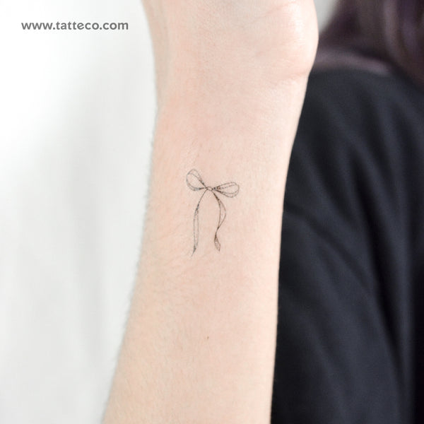 Little Ribbon Bow Temporary Tattoo - Set of 3