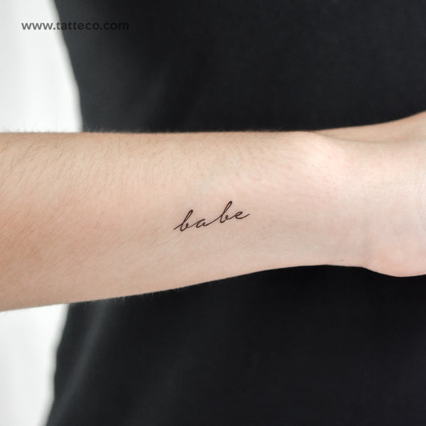 Babe Temporary Tattoo - Set of 3