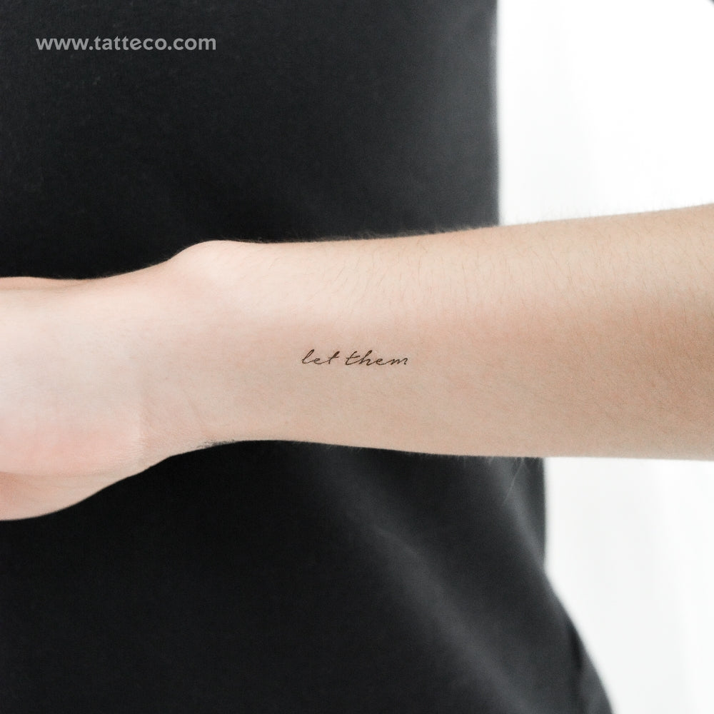 Tatuaje temporal pequeño "Let Them" - Juego de 3