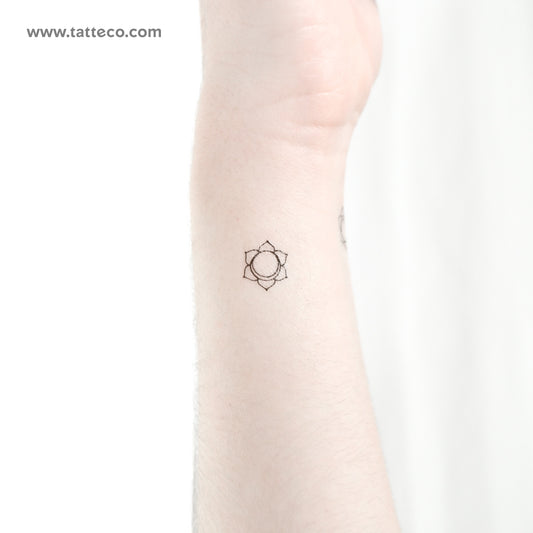 Small Svadhishthana Chakra Temporary Tattoo - Set of 3