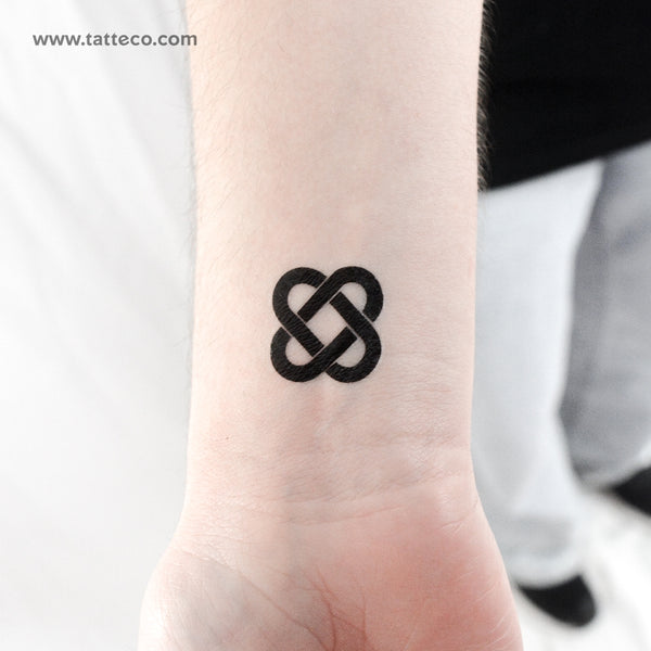 Bold Celtic Love Knot Temporary Tattoo - Set of 3