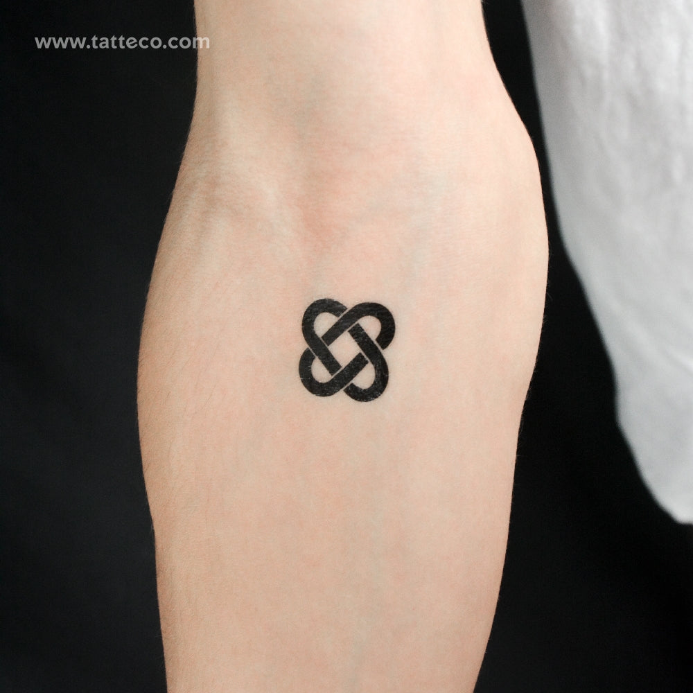 Bold Celtic Love Knot Temporary Tattoo - Set of 3