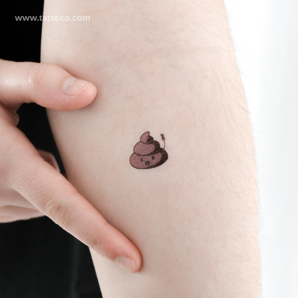 Tatuaje temporal de pila de caca - Juego de 3