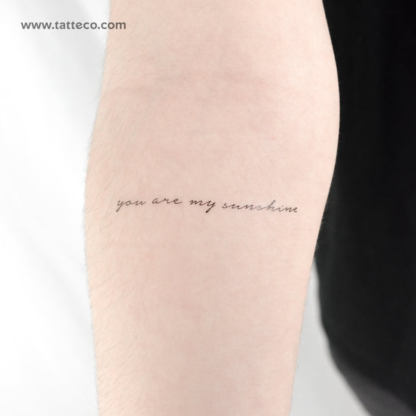 You Are My Sunshine Temporary Tattoo - Set of 3