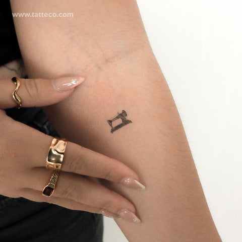 Little Sewing Machine Temporary Tattoo - Set of 3