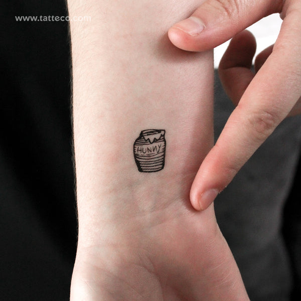 Winnie The Pooh Honey Pot Temporary Tattoo - Set of 3