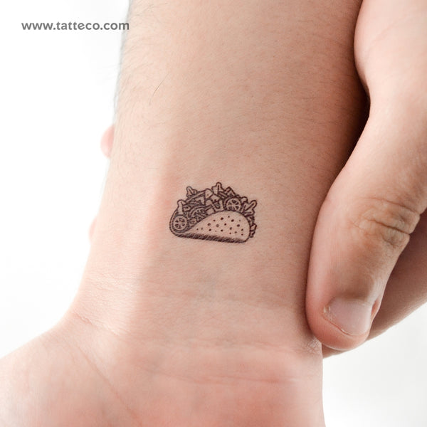 Taco Temporary Tattoo - Set of 3