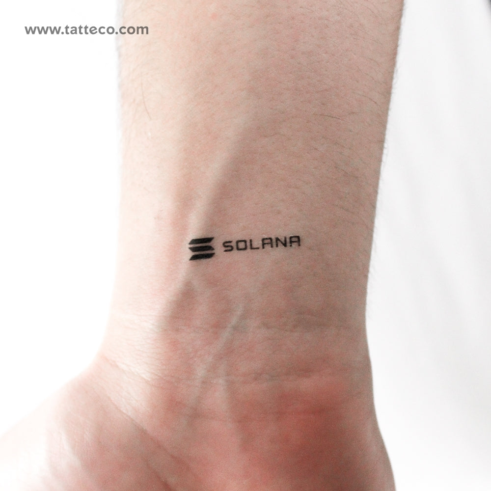 Tatuaje temporal de Solana - Juego de 3
