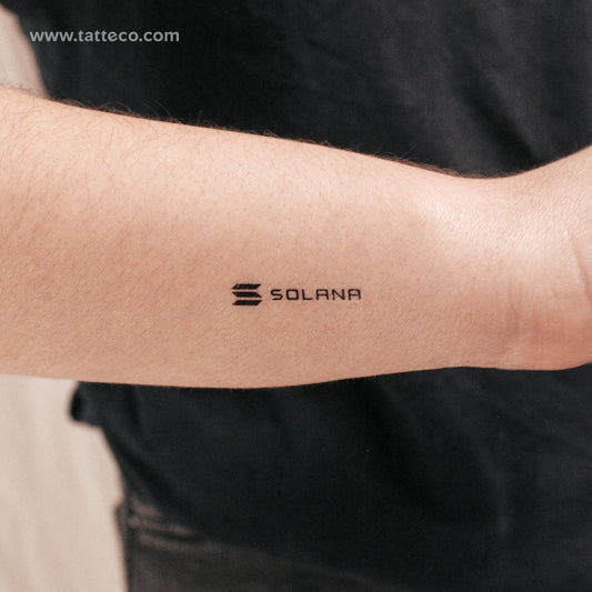Tatuaje temporal de Solana - Juego de 3