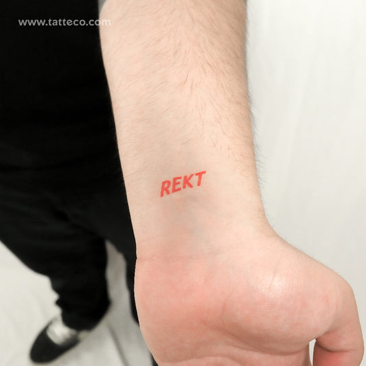 Tatuaje temporal Rekt - Juego de 3