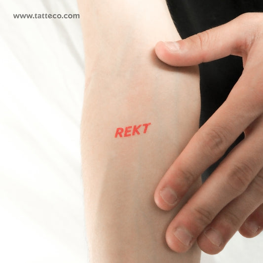 Tatuaje temporal Rekt - Juego de 3