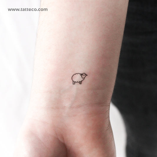 Tatuaje temporal de oveja pequeña - Juego de 3