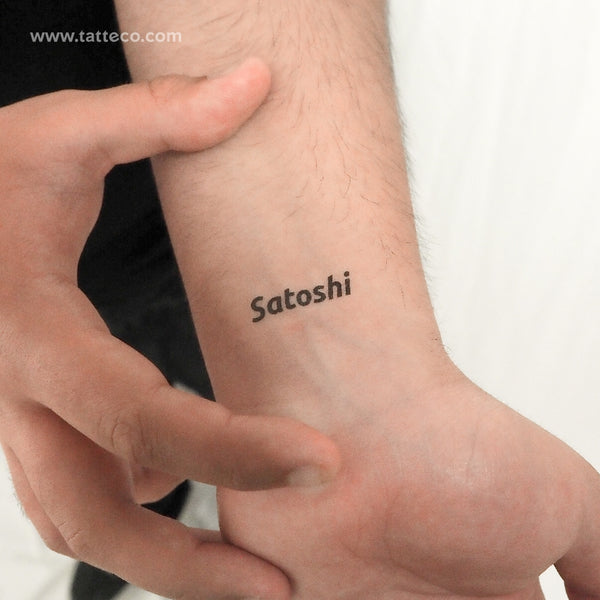 Satoshi Temporary Tattoo - Set of 3