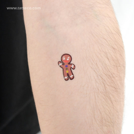 Gingerbread Temporary Tattoo - Set of 3