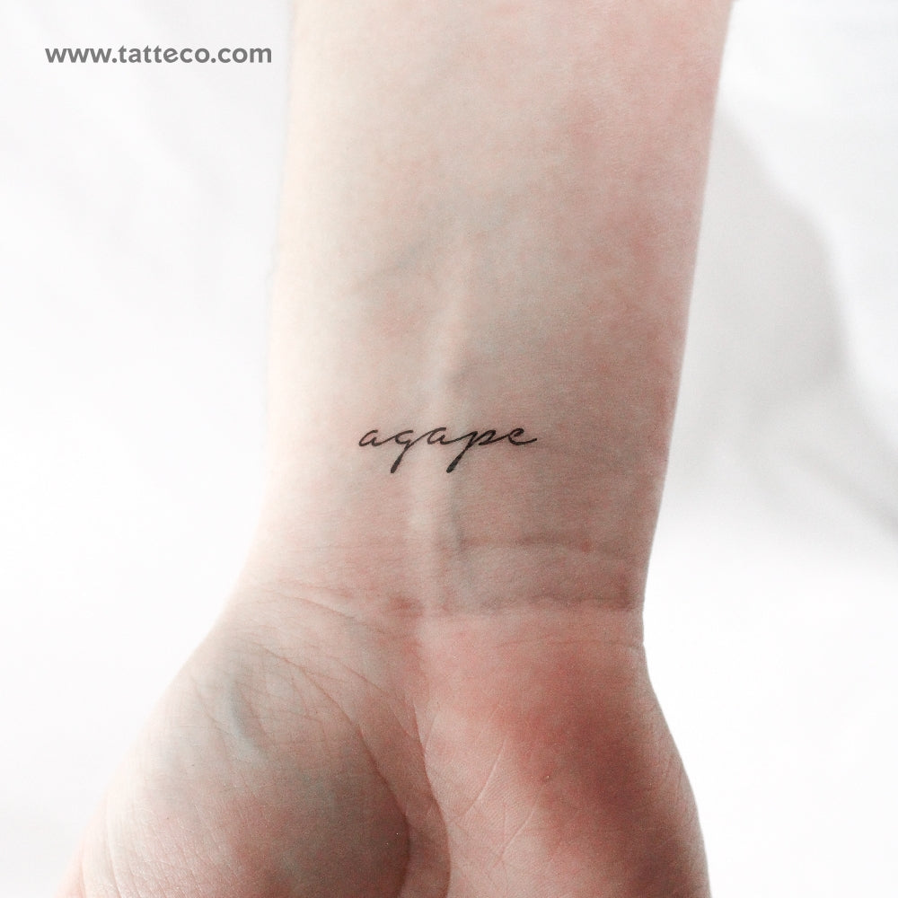 Tatuaje temporal de ágape - Juego de 3