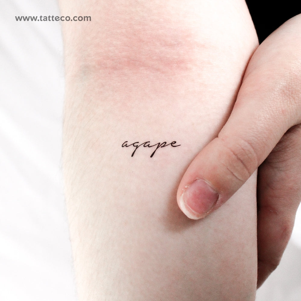Tatuaje temporal de ágape - Juego de 3