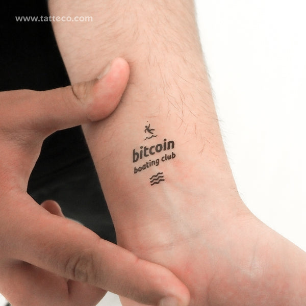 Bitcoin Boating Club Temporary Tattoo - Set of 3