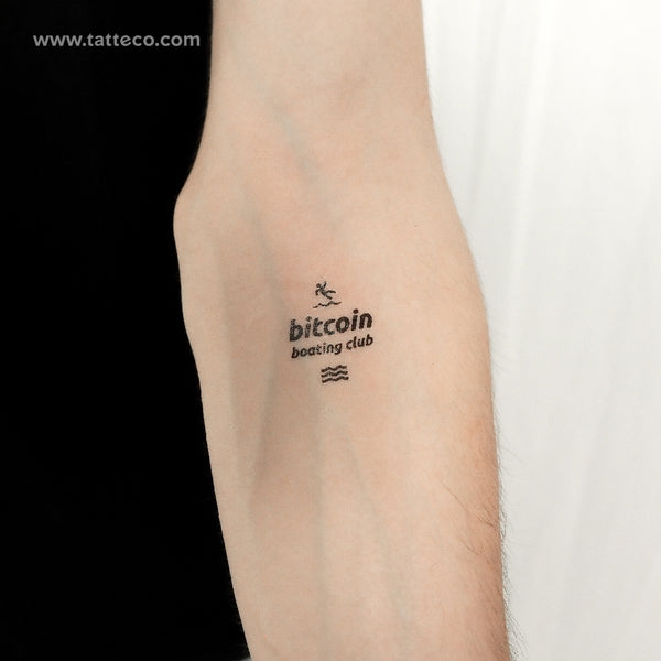 Bitcoin Boating Club Temporary Tattoo - Set of 3