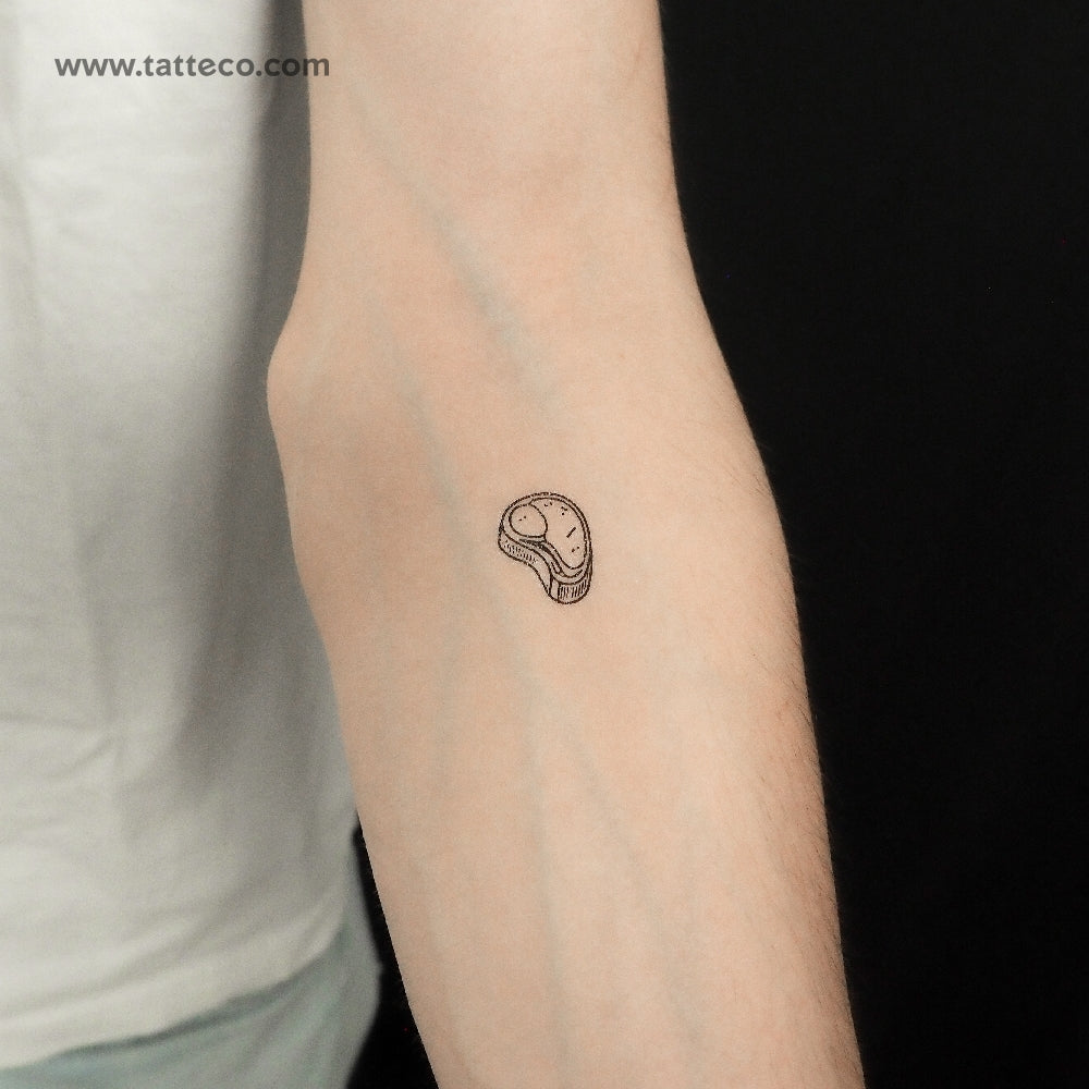 Steak Temporary Tattoo - Set of 3