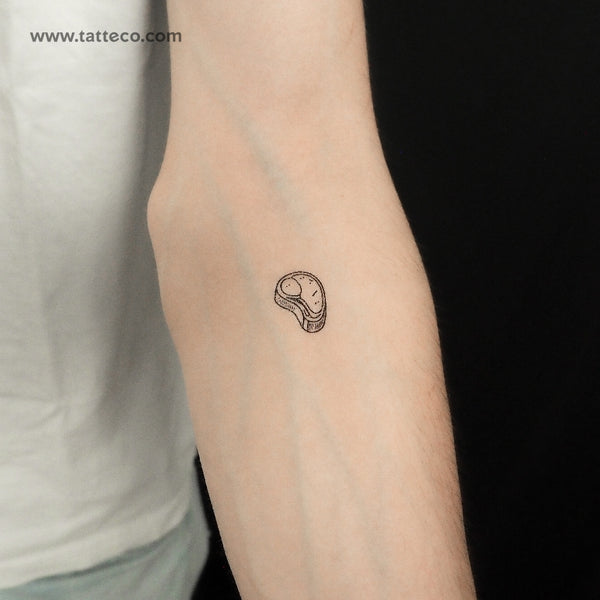 Steak Temporary Tattoo - Set of 3