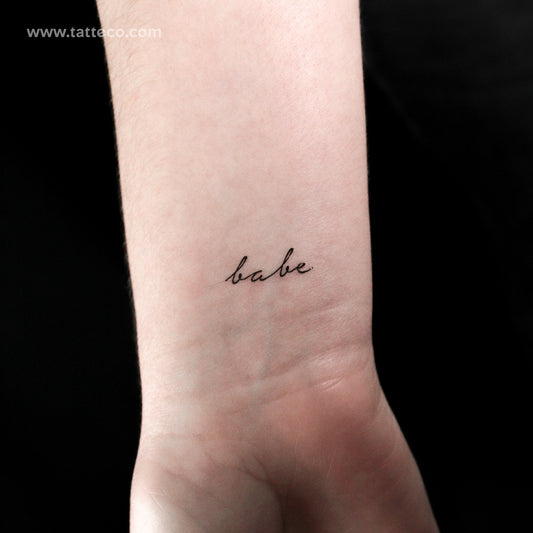 Babe Temporary Tattoo - Set of 3