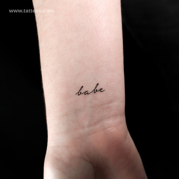 Babe Temporary Tattoo - Set of 3