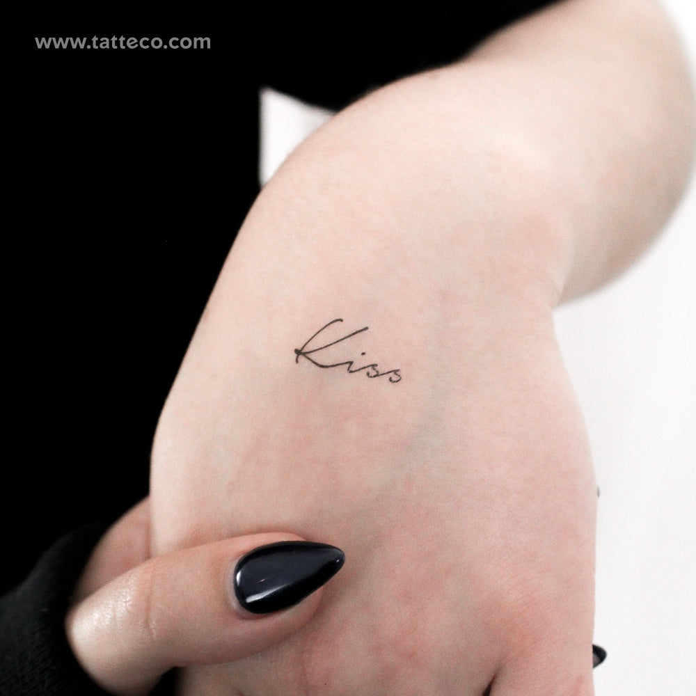 Tatuaje temporal de beso - Juego de 3