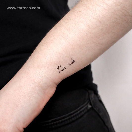 Tatuaje temporal "Estoy bien" - Juego de 3