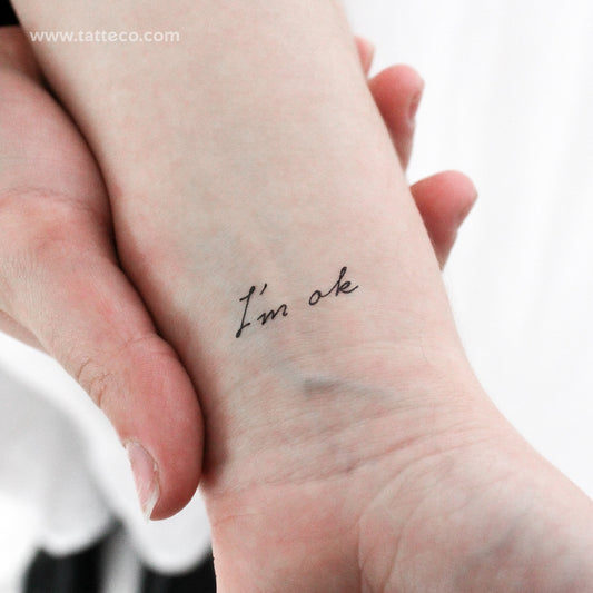 Tatuaje temporal "Estoy bien" - Juego de 3