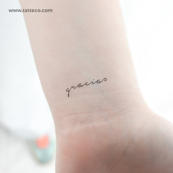 Gracias Temporary Tattoo - Set of 3