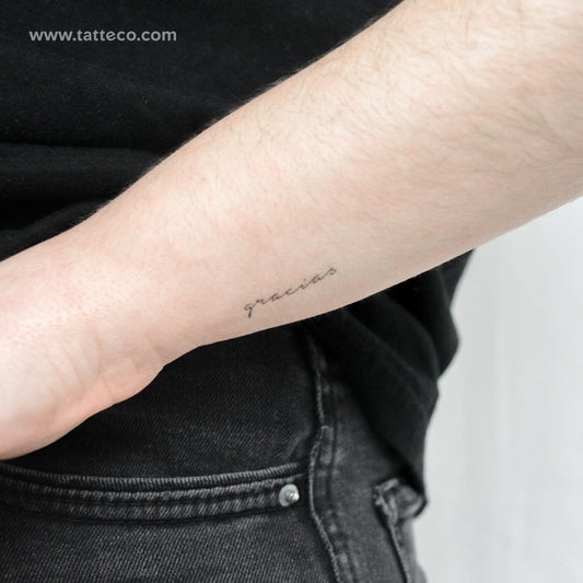 Gracias Temporary Tattoo - Set of 3