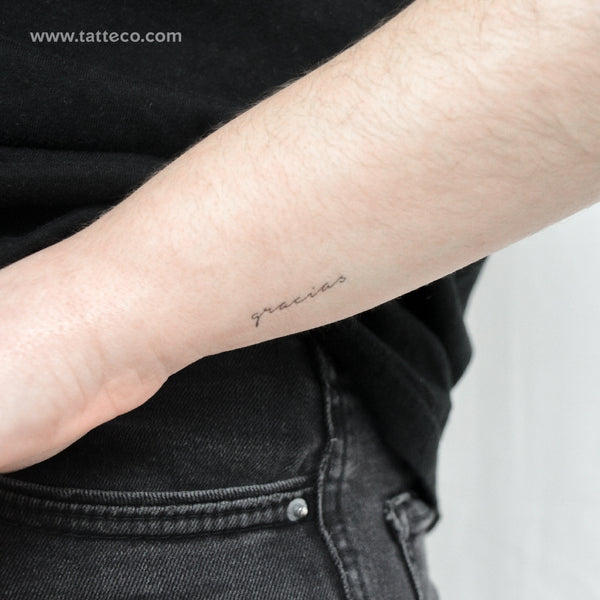 Gracias Temporary Tattoo - Set of 3