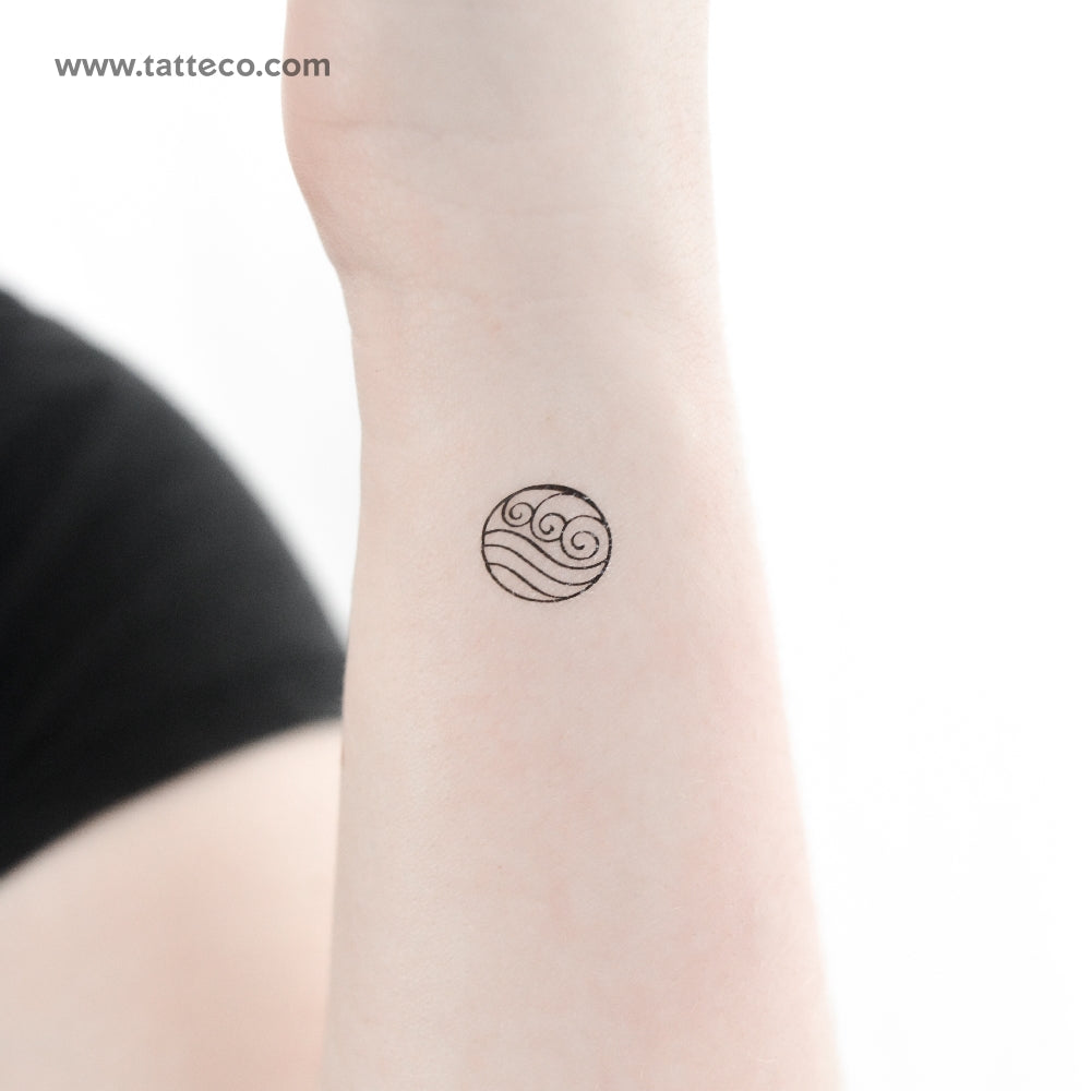 Avatar Water Symbol Temporary Tattoo - Set of 3