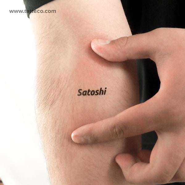 Satoshi Temporary Tattoo - Set of 3