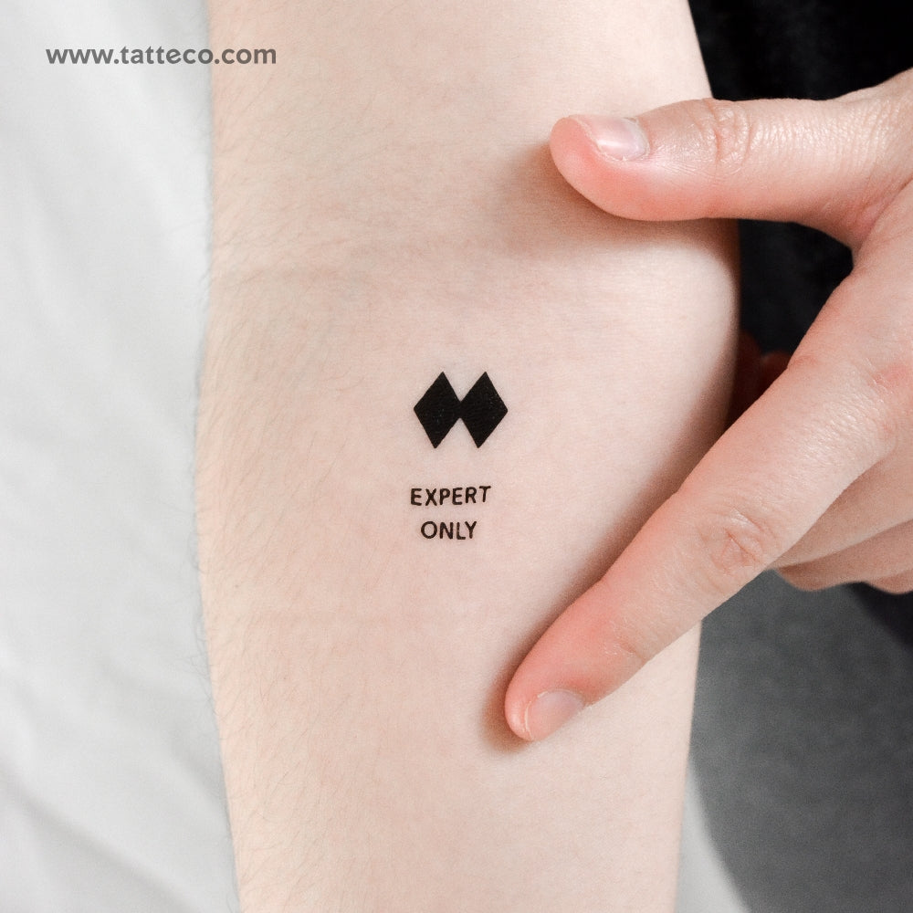 Expert Only Temporary Tattoo - Set of 3