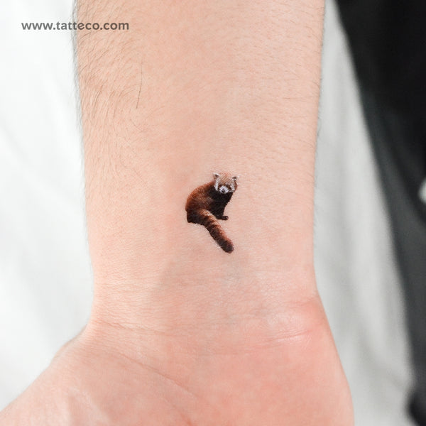 Red Panda Temporary Tattoo - Set of 3