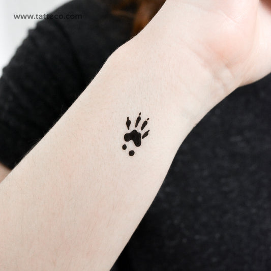 Squirrel Front Paw Print Temporary Tattoo - Set of 3