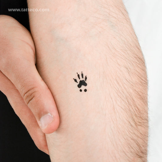 Squirrel Front Paw Print Temporary Tattoo - Set of 3