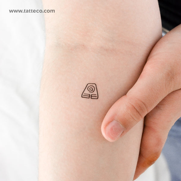 Avatar Earth Symbol Temporary Tattoo - Set of 3