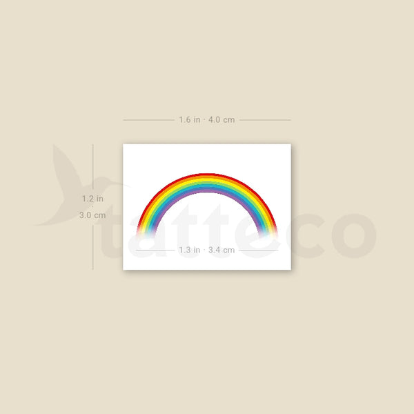 Color Rainbow Temporary Tattoo - Set of 3