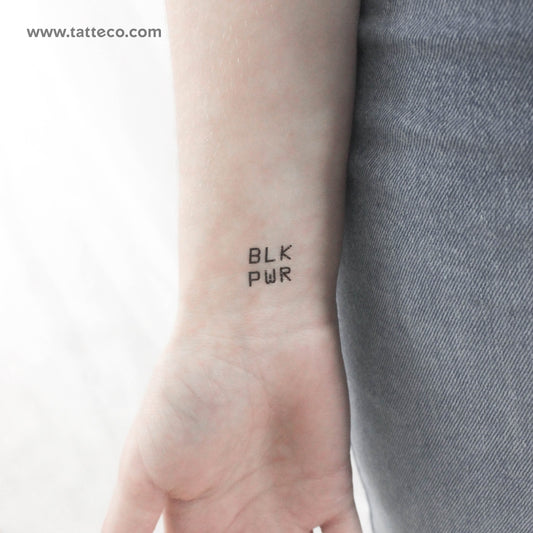 Tatuaje temporal BLK PWR - Juego de 3