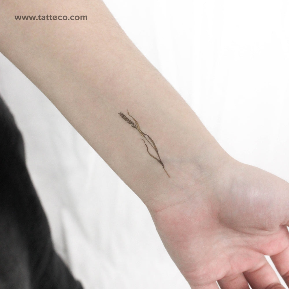 Small Wheat By Ann Lilya Temporary Tattoo - Set of 3