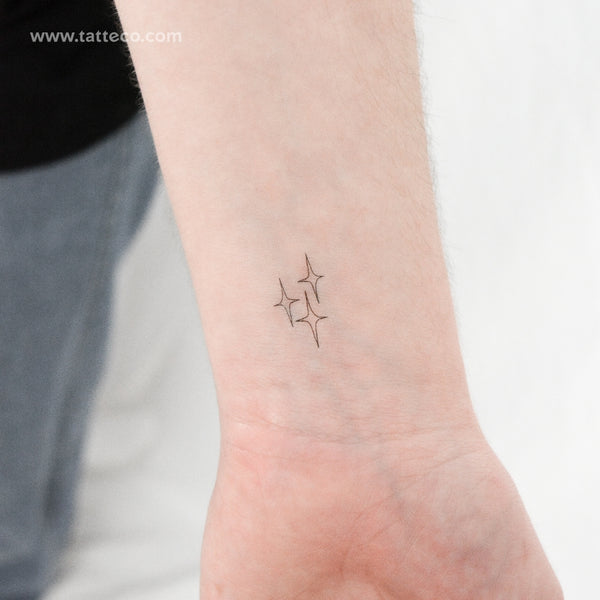 Three Stars Temporary Tattoo - Set of 3