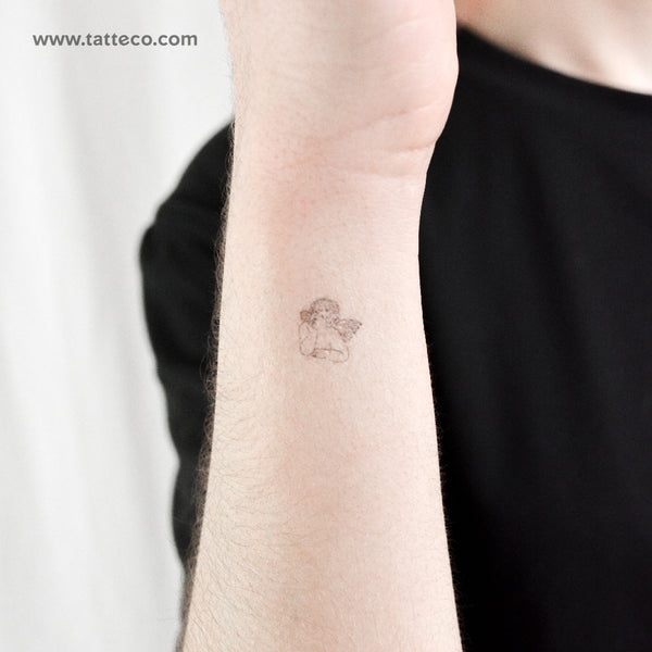 Thinking Cherub Temporary Tattoo - Set of 3