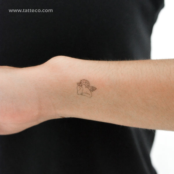 Thinking Cherub Temporary Tattoo - Set of 3