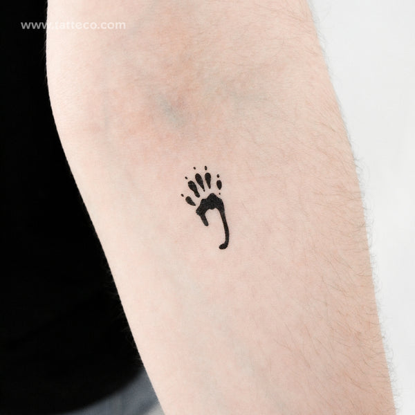Squirrel Hind Paw Print Temporary Tattoo - Set of 3