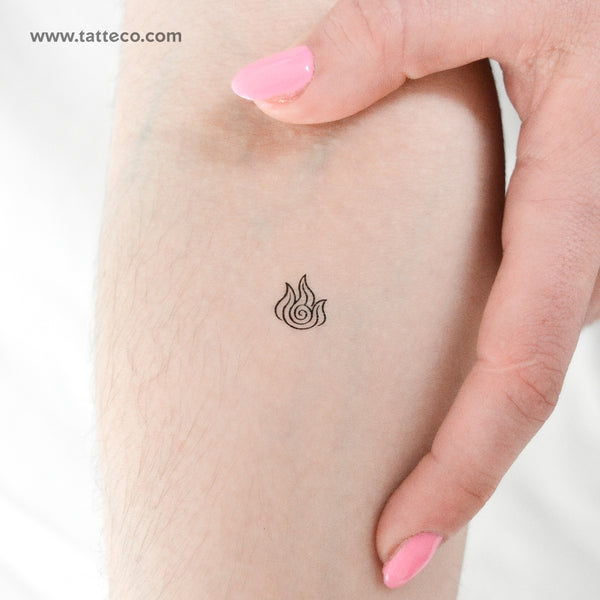 Avatar Fire Symbol Temporary Tattoo - Set of 3