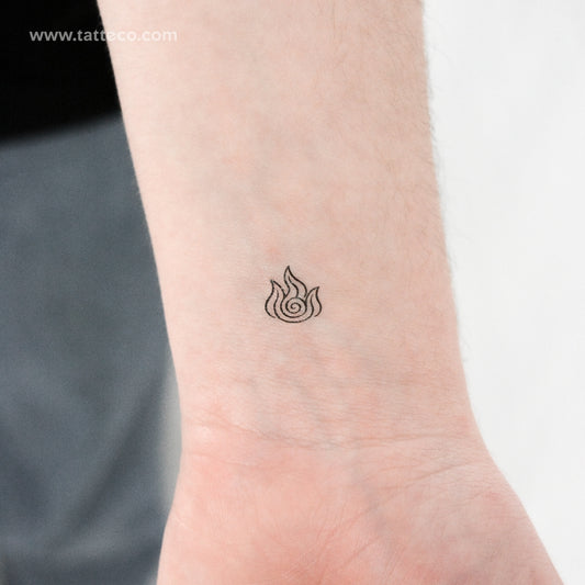 Avatar Fire Symbol Temporary Tattoo - Set of 3