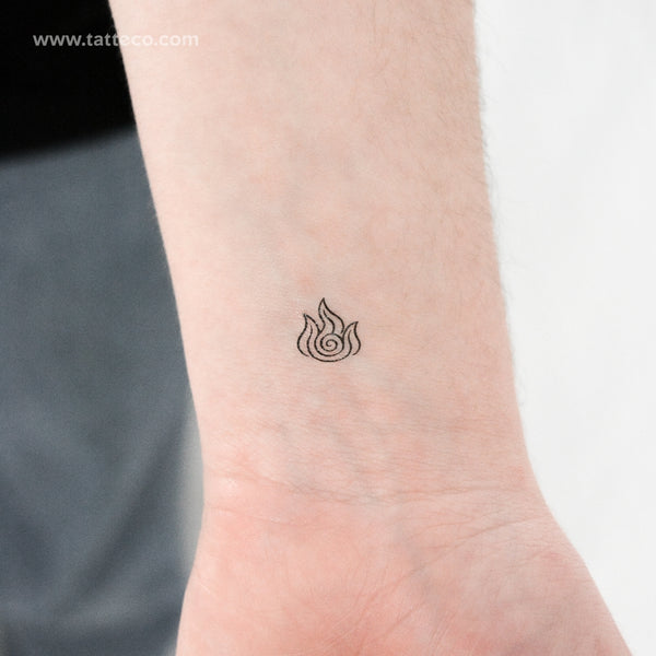 Avatar Fire Symbol Temporary Tattoo - Set of 3