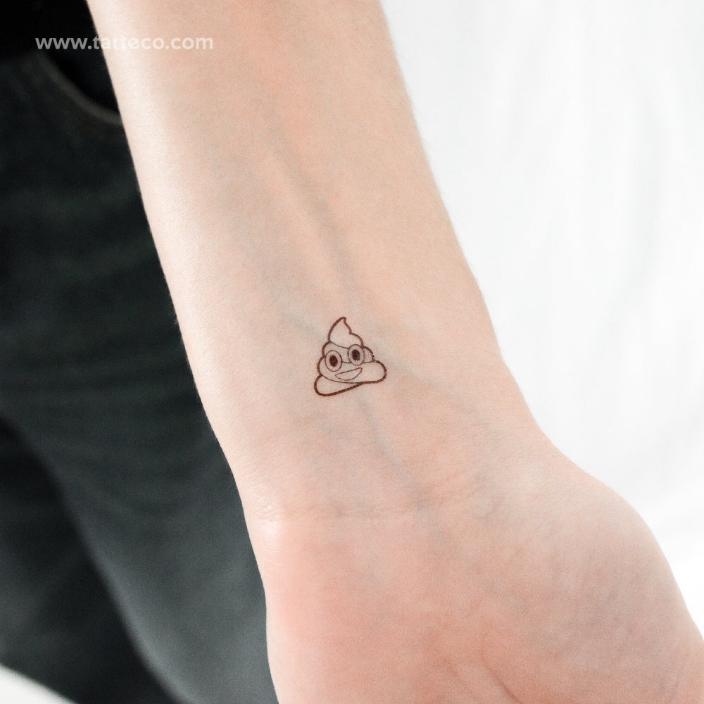 Tatuaje temporal de caca pequeña - Juego de 3